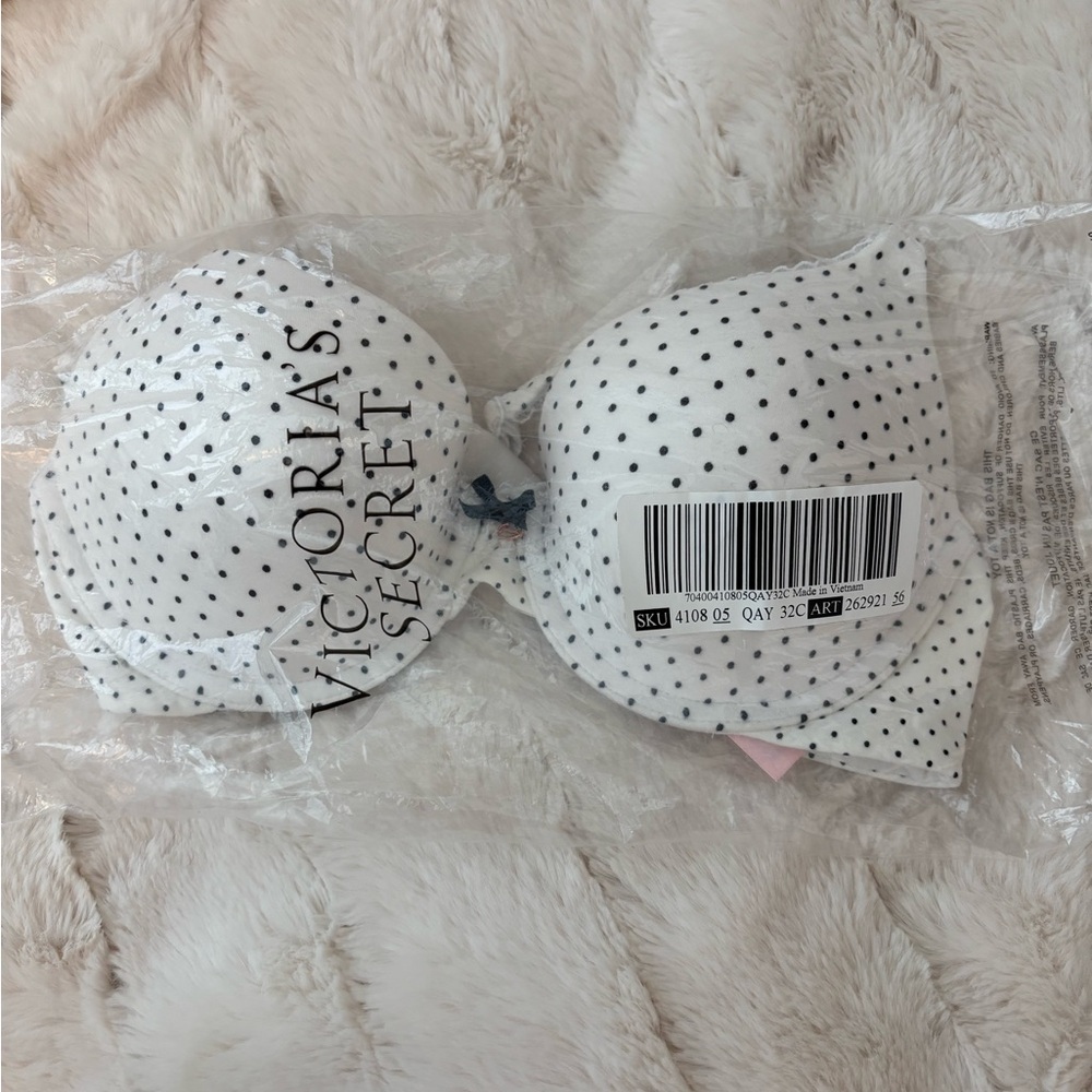 Victoria's Secret White Polka Dot Bra